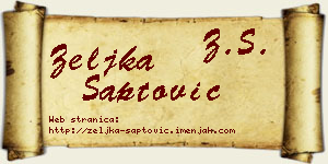 Željka Šaptović vizit kartica